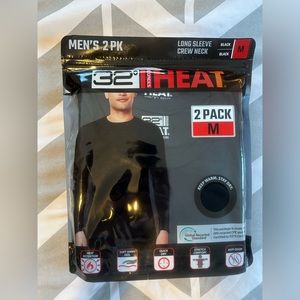 32 Degrees Men's Heat Long Sleeve Crew Neck Tee, 2-pack/ Size: M (NWT)